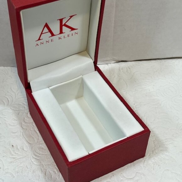 Anne Klein AK EMPTY Red Presentation Storage Watch Box Case 3"x3.75"x2.5 - Picture 2 of 13